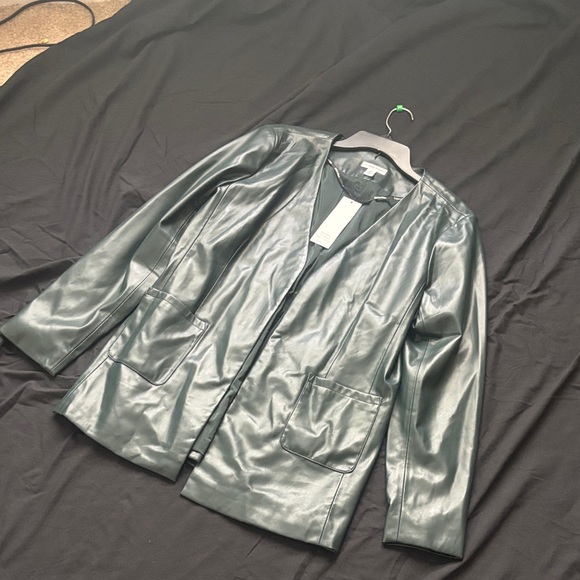 Calvin Klein Women's Classic Black Leather Jacket - Picture 8 of 9